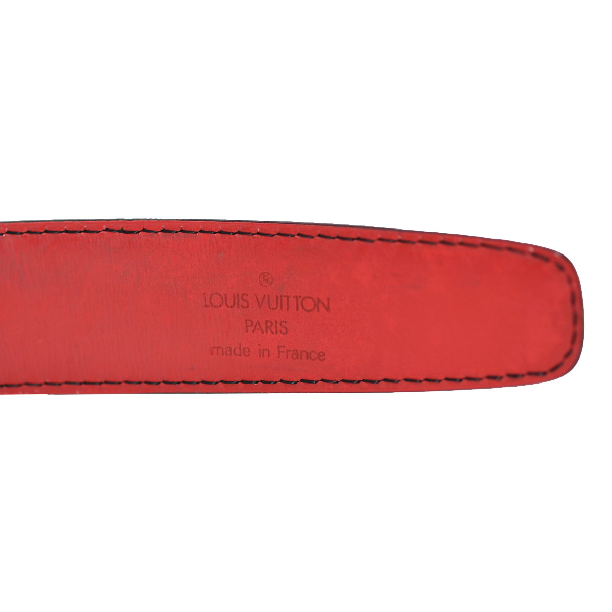 Louis Vuitton 110/44 Red Epi Lather Ceinture Belt with Gold Buckle CT0974
