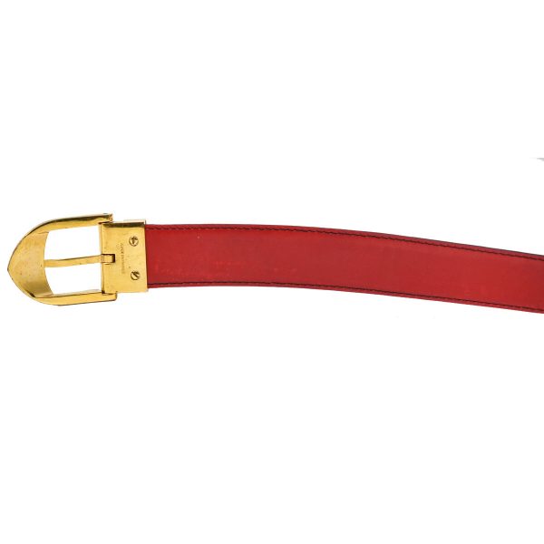 Louis Vuitton Pink Epi Leather Initiales Buckle Belt 85 CM