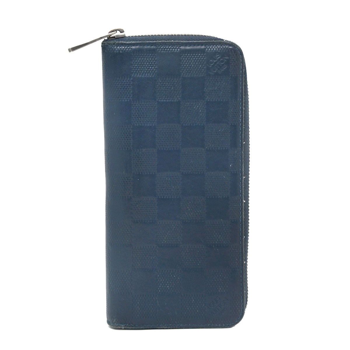 lv blue zipper wallet 1