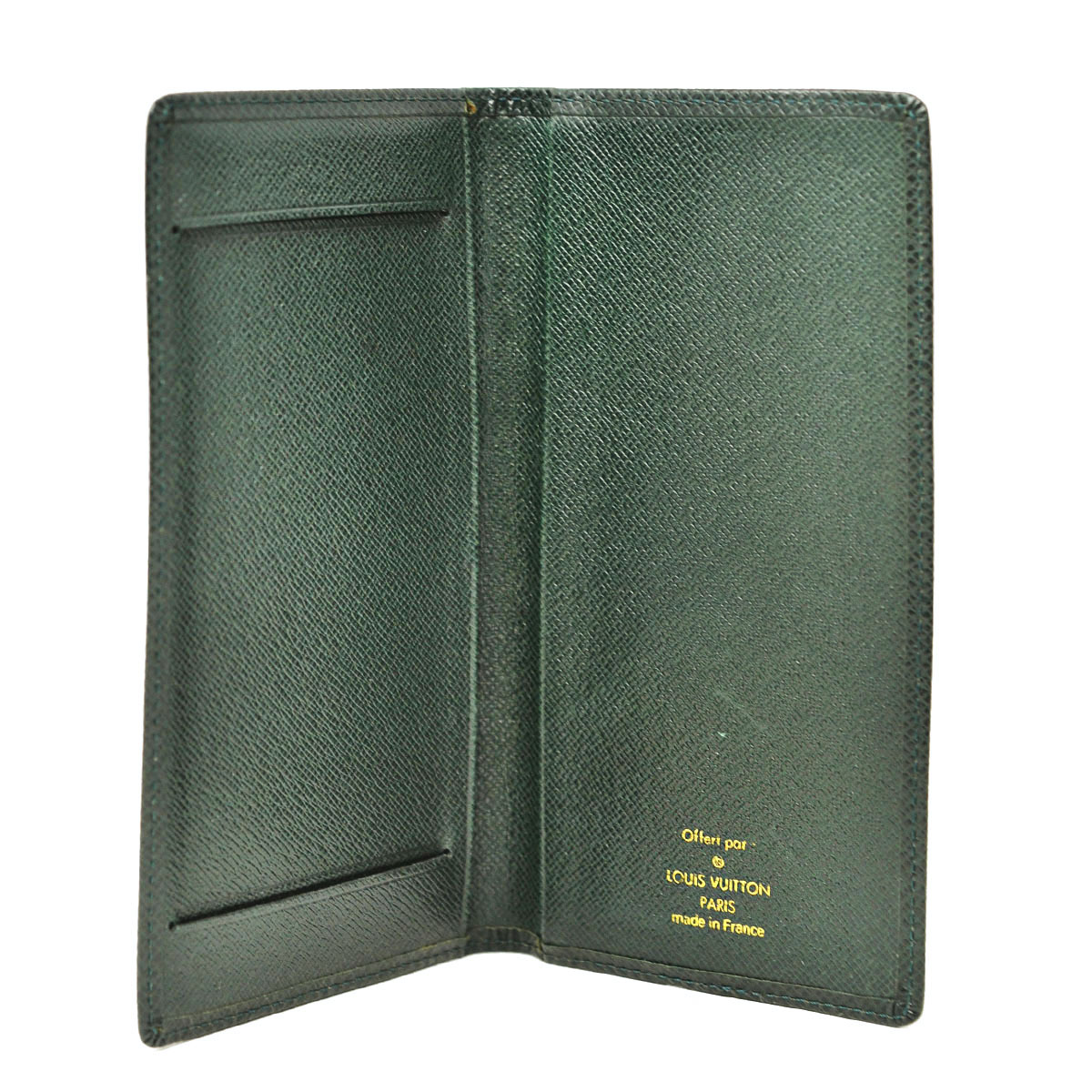 Louis Vuitton Green Taurillon Leather Address Book Wallet - Boca Pawn