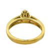 10k Yellow Gold Marquise Diamond Center with Side Diamonds Engagement Ring .48ct