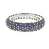 18k White Gold Pave Tanzanite Eternity Band Ring