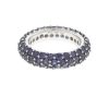 18k White Gold Pave Tanzanite Eternity Band Ring