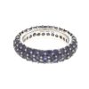 18k White Gold Pave Tanzanite Eternity Band Ring