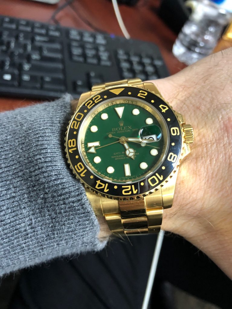 Is the Rolex 116718 GMT with a Green Dial Rare Boca Pawn Boca