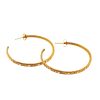 18k Yellow Gold Diamond Hoop Earrings .24 Cts