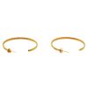 18k Yellow Gold Diamond Hoop Earrings .24 Cts