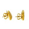 Roberto Coin 18k Yellow Gold Diamond Roman Barocco Square Stud Earrings