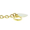 14k Yellow Gold Heart Pendant Round Link Toggle Clasp Bracelet