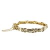 10k Yellow Gold Baguette and Round Diamond Cross Bracelet Approx. 2.4 Cts.