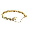 10k Yellow Gold Baguette and Round Diamond Cross Bracelet Approx. 2.4 Cts.