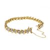 14k Yellow Gold Diamond Tennis Bracelet Approx. 5.4 Cts.