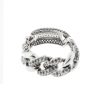Sterling Silver Cubic Zirconia Cuban Link Ring