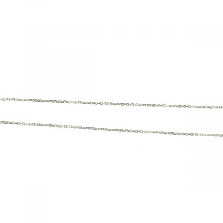 14k White Gold Pave Diamond 3 Station Drop Necklace