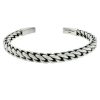 David Yurman Chain Woven Sterling Silver Men's Cuff Bracelet