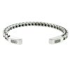 David Yurman Chain Woven Sterling Silver Men's Cuff Bracelet