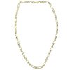 14k Yellow Gold Figaro Style 20" Chain Necklace 