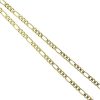14k Yellow Gold Figaro Style 20" Chain Necklace 