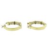 14k Yellow Gold Diamond Hoop Earrings Aprox .55 CTW