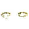 14k Yellow Gold Diamond Hoop Earrings Aprox .55 CTW