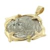 14k Two Tone Dolphin Atocha Coin Pendant