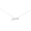 14k White Gold Love Diamond Necklace