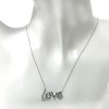 14k White Gold Love Diamond Necklace