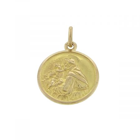 18k Yellow Gold Saint Anthony Pendant