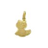 18k Yellow Gold Small Cat Pendant