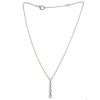 Judith Ripka Sterling Silver 5 Stones Drop Cz Necklace