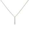 Judith Ripka Sterling Silver 5 Stones Drop Cz Necklace