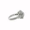 Judith Ripka Sterling Silver Flower Pave Cluster Cz Ring