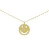 14k Yellow Gold Smiley Face Pendant Necklace