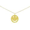 14k Yellow Gold Smiley Face Pendant Necklace