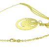 14k Yellow Gold Smiley Face Pendant Necklace