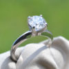 White 14k Gold Round Brilliant Solitaire Diamond Engagement Ring