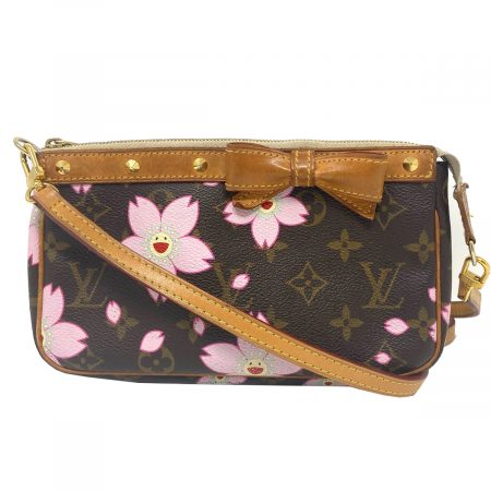 Louis Vuitton Pochette Limited Edition Cherry Blossom Monogram Canvas Handbag