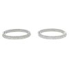 18k White Gold Oval Diamond Pave Inside Out Hoop Earrings Aprox 3.98CTW