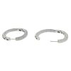 18k White Gold Oval Diamond Pave Inside Out Hoop Earrings Aprox 3.98CTW