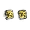 John Hardy Two Tone Dot Square Stud Earrings