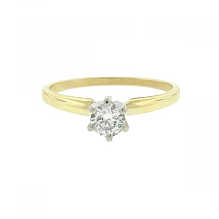 14k Yellow Gold Engagement Ring Approx .33ctw