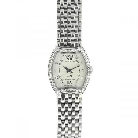 Bedat & Co No 3 Diamond Bezel and Dial Stainless Steel Ladies Watch