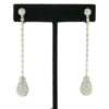 Chantecler 18k White Gold Diamond Pave Long Drop Earrings