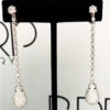 Chantecler 18k White Gold Diamond Pave Long Drop Earrings