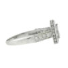 14k White Gold Mosaic Square Diamond Ring