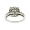 14k White Gold Mosaic Square Diamond Ring