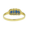 18k Yellow Gold 4 Sapphires Diamond Halo Ring