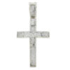 14k White Gold Diamond Princess Cut Cross Aprox4.00ctw