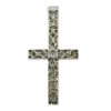 14k White Gold Diamond Princess Cut Cross Aprox4.00ctw