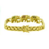 18k Yellow Gold Elephant Multi-Color Bracelet